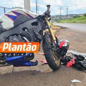 Acidente grave com moto de alta cilindrada no Contorno Sul deixa motociclista ferido em Maringá Foto 2 Fotos de Acidente grave com moto de alta cilindrada no Contorno Sul deixa motociclista ferido em Maringá