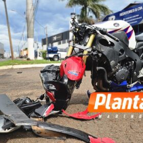 Acidente grave com moto de alta cilindrada no Contorno Sul deixa motociclista ferido em Maringá Foto 3 Fotos de Acidente grave com moto de alta cilindrada no Contorno Sul deixa motociclista ferido em Maringá