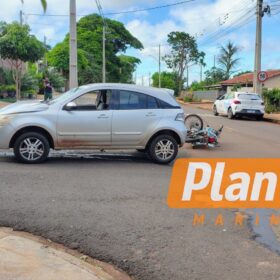 Carro invade preferencial e deixa motociclista com ferimentos graves em Maringá Foto 3 Fotos de Carro invade preferencial e deixa motociclista com ferimentos graves em Maringá