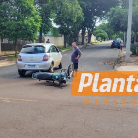 Carro invade preferencial e deixa motociclista com ferimentos graves em Maringá Foto 2 Fotos de Carro invade preferencial e deixa motociclista com ferimentos graves em Maringá