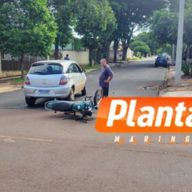 Carro invade preferencial e deixa motociclista com ferimentos graves em Maringá Foto 1 Fotos de Carro invade preferencial e deixa motociclista com ferimentos graves em Maringá