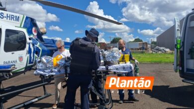 Fotos de Briga entre sogro e genro termina com homem baleado e socorrido por aeromédico
