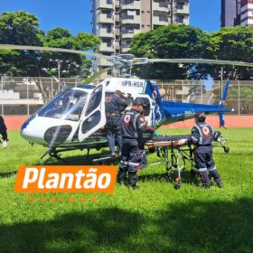 Barra de metal cai durante obra e deixa trabalhador em estado grave em Mandaguari Foto 1 Fotos de Barra de metal cai durante obra e deixa trabalhador em estado grave em Mandaguari