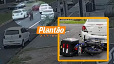 Fotos de Motociclista sofre trauma no tórax após batida violenta na traseira de veículo em Maringá