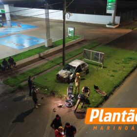 Na contramão e em alta velocidade, motorista causa acidente gravíssimo e foge do local em Maringá Foto 1 Fotos de Na contramão e em alta velocidade, motorista causa acidente gravíssimo e foge do local em Maringá