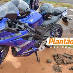 Carro faz manobra irregular, atinge moto e foge sem prestar socorro em Maringá Foto 3 Fotos de Carro faz manobra irregular, atinge moto e foge sem prestar socorro em Maringá