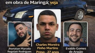 Fotos de Carro usado em duplo homicídio em barbearia é encontrado escondido em obra de Maringá; veja