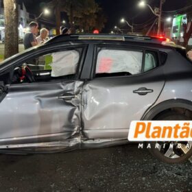 Motociclista é lançado por cima de carro após batida em Maringá; imagem impressionante flagra o impacto Foto 1 Fotos de Motociclista é lançado por cima de carro após batida em Maringá; imagem impressionante flagra o impacto