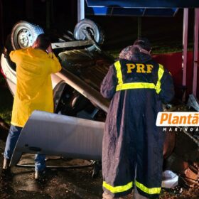 Pai morre e filho fica ferido após carro capotar ao atropelar capivara em Maringá Foto 2 Fotos de Pai morre e filho fica ferido após carro capotar ao atropelar capivara em Maringá