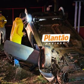Pai morre e filho fica ferido após carro capotar ao atropelar capivara em Maringá Foto 1 Fotos de Pai morre e filho fica ferido após carro capotar ao atropelar capivara em Maringá