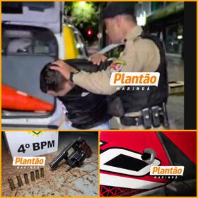 Policial penal reage a ataque, troca tiros com criminosos e um suspeito acaba preso em Maringá Foto 1 Fotos de Policial penal reage a ataque, troca tiros com criminosos e um suspeito acaba preso em Maringá
