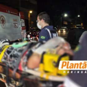 Fotos de Vídeo flagra jovem de 18 anos sendo arremessada em batida violenta entre moto e bicicleta em Maringá