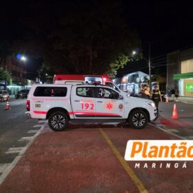 Fotos de Vídeo flagra jovem de 18 anos sendo arremessada em batida violenta entre moto e bicicleta em Maringá