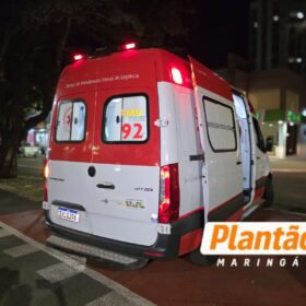 Fotos de Vídeo flagra jovem de 18 anos sendo arremessada em batida violenta entre moto e bicicleta em Maringá