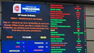 Fotos de Câmara aprova feriado na segunda-feira toda vez que o aniversário de Maringá cair em um domingo