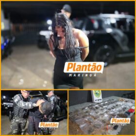 Casal é preso por tráfico de drogas durante patrulhamento do Choque em Maringá Foto 1 Fotos de Casal é preso por tráfico de drogas durante patrulhamento do Choque em Maringá