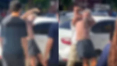 Fotos de Homem passa a mão em mulheres, é cercado por populares e acaba agredido no centro de Maringá; veja