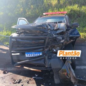 Policiais ficam feridos após acidente com viatura da ROTAM em Maringá Foto 3 Fotos de Policiais ficam feridos após acidente com viatura da ROTAM em Maringá