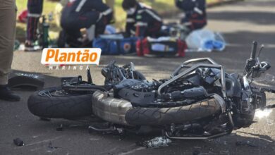 Fotos de Motociclista está sendo reanimado após grave acidente em Maringá