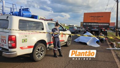 Fotos de Motociclista de 18 anos morre após bater na traseira de carreta, em Maringá