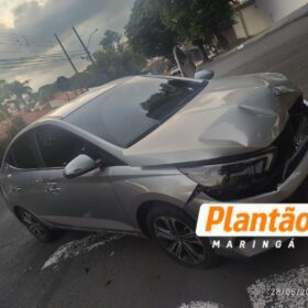 Câmera de segurança registra momento em que carro capota após colisão em Maringá Foto 3 Fotos de Câmera de segurança registra momento em que carro capota após colisão em Maringá