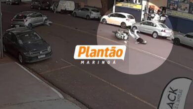 Fotos de Câmera de segurança registrou grave acidente em Maringá