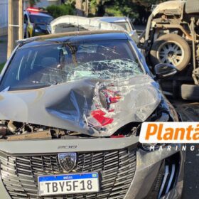 Caminhonete invade preferencial, atinge carro e causa acidente com quatro veículos em Maringá Foto 3 Fotos de Caminhonete invade preferencial, atinge carro e causa acidente com quatro veículos em Maringá