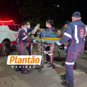 Homem sofre traumatismo craniano após ser atropelado por moto em avenida de Maringá Foto 1 Fotos de Homem sofre traumatismo craniano após ser atropelado por moto em avenida de Maringá