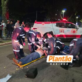Homem sofre traumatismo craniano após ser atropelado por moto em avenida de Maringá Foto 4 Fotos de Homem sofre traumatismo craniano após ser atropelado por moto em avenida de Maringá