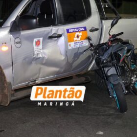 Motociclista fica ferido após acidente com carro da Defesa Civil em Maringá; vídeo Foto 2 Fotos de Motociclista fica ferido após acidente com carro da Defesa Civil em Maringá; vídeo