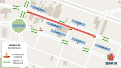 Fotos de Avenida importante de Maringá tem interdição total para recapeamento; veja o trecho bloqueado e rotas alternativas