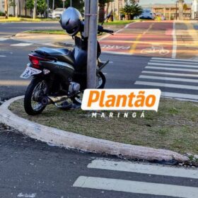 Câmera flagra motorista avançando preferencial e provocando grave acidente entre carro e motocicleta em Maringá Foto 1 Fotos de Câmera flagra motorista avançando preferencial e provocando grave acidente entre carro e motocicleta em Maringá