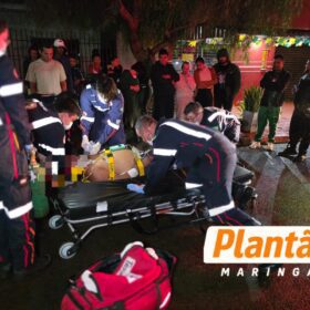 Câmera registra grave acidente entre motoboy e morador de rua; vítimas ficam em estado gravíssimo em Maringá Foto 6 Fotos de Câmera registra grave acidente entre motoboy e morador de rua; vítimas ficam em estado gravíssimo em Maringá