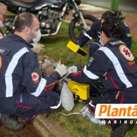 Motociclista é socorrido em estado gravíssimo após colisão com Jeep em Maringá; motorista estava com CNH suspensa Foto 1 Fotos de Motociclista é socorrido em estado gravíssimo após colisão com Jeep em Maringá; motorista estava com CNH suspensa
