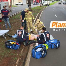 Motociclista morre após perder o controle da moto e bater contra árvore em Maringá; vídeo mostra acidente Foto 4 Fotos de Motociclista morre após perder o controle da moto e bater contra árvore em Maringá; vídeo mostra acidente