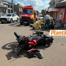 Motociclista sofre múltiplas fraturas após grave acidente em cruzamento de Maringá Foto 2 Fotos de Motociclista sofre múltiplas fraturas após grave acidente em cruzamento de Maringá
