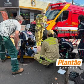 Motociclista sofre múltiplas fraturas após grave acidente em cruzamento de Maringá Foto 1 Fotos de Motociclista sofre múltiplas fraturas após grave acidente em cruzamento de Maringá