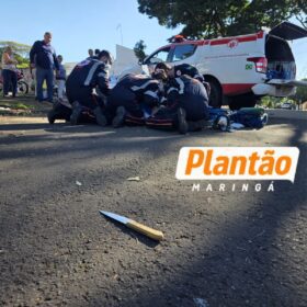 Pai é atingido por pedrada na cabeça e filho é esfaqueado durante briga em Maringá Foto 3 Fotos de Pai é atingido por pedrada na cabeça e filho é esfaqueado durante briga em Maringá