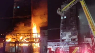 Fotos de Casal de idosos morre em incêndio de grandes proporções em prédio no PR