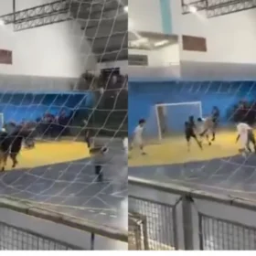 Flagra de briga generalizada entre atletas de futsal durante competição na região de Maringá Foto 2 Fotos de Flagra de briga generalizada entre atletas de futsal durante competição na região de Maringá