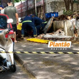 Fotos de Mãe e filha ficam gravemente feridas após desabamento de muro ao tentarem colher flores; vítimas foram encaminhadas a hospitais de Maringá