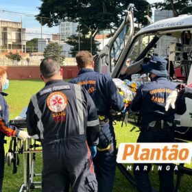 Fotos de Mãe e filha ficam gravemente feridas após desabamento de muro ao tentarem colher flores; vítimas foram encaminhadas a hospitais de Maringá