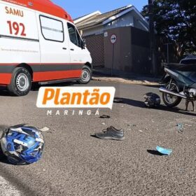 Manobra proibida provoca grave acidente e deixa dois motociclistas feridos em Maringá Foto 5 Fotos de Manobra proibida provoca grave acidente e deixa dois motociclistas feridos em Maringá