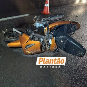 Fotos de Motociclista sofre traumatismo cranioencefálico após perder controle e bater contra meio-fio na BR-376, entre Sarandi e Marialva