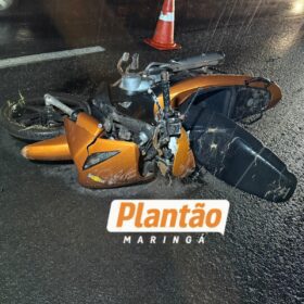 Fotos de Motociclista sofre traumatismo cranioencefálico após perder controle e bater contra meio-fio na BR-376, entre Sarandi e Marialva
