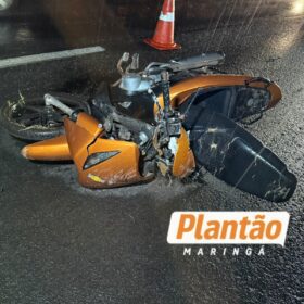 Fotos de Motociclista sofre traumatismo cranioencefálico após perder controle e bater contra meio-fio na BR-376, entre Sarandi e Marialva