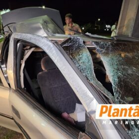 Fotos de Motorista desaparece após capotamento violento na Avenida Colombo, em Sarandi