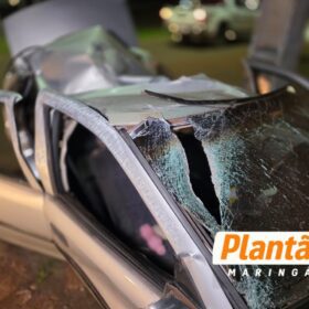Fotos de Motorista desaparece após capotamento violento na Avenida Colombo, em Sarandi
