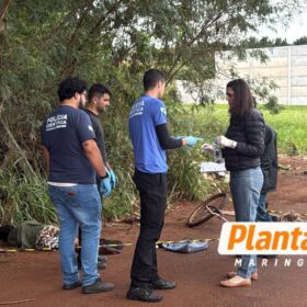 Mulher é encontrada morta ao lado de bicicleta; Polícia Científica de Maringá é acionada Foto 1 Fotos de Mulher é encontrada morta ao lado de bicicleta; Polícia Científica de Maringá é acionada