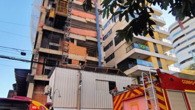 Fotos de Trabalhador fica ferido após cabo de grua se soltar em obra na Zona 7 de Maringá